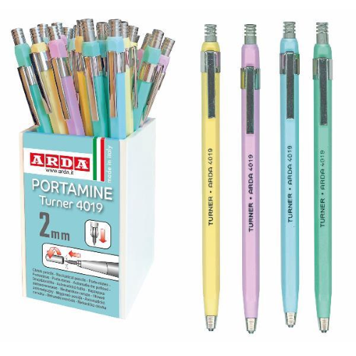 ARDA TURNER - Portamina - B - tinte pastello - 2 mm - retrattile (pacchetto di 20)